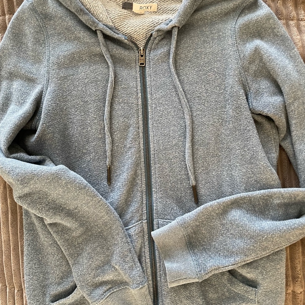 Roxy Blue Zip Up Sweater